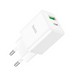 Адаптер питания Hoco N28 Founder QC3.0/PD3.0 20W (USB+Type-C: 5V max 2.1A) Белый - фото 85887