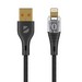 Дата-кабель USB Deppa Crystal USB - Lightning D-72501 (1м) Черный - фото 85901