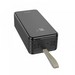 Аккумулятор внешний универсальный Hoco DB11 Plus 50000 mAh Power bank with LED light and lanyard (2USB:5V-2.1A) Черный - фото 85965