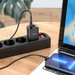Адаптер питания Hoco N25 Maker dual port fast charger c кабелем Lightning (2USB: 5V max 2.1A) Черный - фото 86244