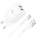 Адаптер питания Hoco N25 Maker dual port fast charger c кабелем Type-C (2USB: 5V max 2.1A) Белый - фото 86251
