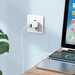 Адаптер питания Hoco N25 Maker dual port fast charger c кабелем Type-C (2USB: 5V max 2.1A) Белый - фото 86254