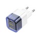 Адаптер питания Hoco C125A Transparent tribute single-port PD 20W (Type-C: 5V max 3A) Синий - фото 86381