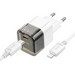 Адаптер питания Hoco C125A Transparent tribute single-port PD 20W с кабелем Type-C to Lightning (Type-C: 5V max 3A) Черный - фото 86385