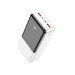 Аккумулятор внешний универсальный Hoco J108B 30000 mAh Universe PD22.5W+QC3.0 power bank (2USB:5V-3A/ Type-C: 5V-3A) Белый - фото 86411