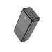 Аккумулятор внешний универсальный Hoco J108B 30000 mAh Universe PD22.5W+QC3.0 power bank (2USB:5V-3A/ Type-C: 5V-3A) Черный - фото 86416