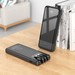Аккумулятор внешний универсальный Hoco J114 10000 mAh power bank (USB:5V-2A/ Type-C: 5V-2A) Черный - фото 86893