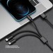 Дата-кабель USB 3в1 Deppa D-72544 micro USB + Type-C + Ligthning (1.2м) Черный - фото 87275