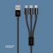 Дата-кабель USB 3в1 Deppa D-72544 micro USB + Type-C + Ligthning (1.2м) Черный - фото 87276