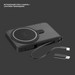 Аккумулятор внешний универсальный Deppa NRG Magesafe QI 15Вт. 10000 mAh power bank D-33659 (5V-3A) Черный - фото 87343