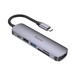 Переходник Hoco HB28 Type-C multifunction adapter PD, USB3.0, USB2.0, HDMI, TF, SD 60W, для MacBook Графитовый - фото 87424