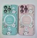 Чехол пластиковый Secret Garden Magnetic case для iPhone 14 Pro (6.1") с защитой камеры в Голубой - фото 87590