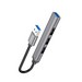Переходник Hoco HB26 USB multifunction adapter 3хUSB2.0, 1хUSB3.0 для MacBook Графитовый - фото 87998
