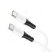 Дата-кабель Hoco X82 Type-C to Type-C 60W silicone charging data cable 1.0 м Белый - фото 88107