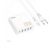 Сетевое зарядное устройство Hoco C114A Intelligent Balance Five ports Vision PD 65W (4USB+1Type-C: 5V max 3A) Белый - фото 88119