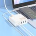 Сетевое зарядное устройство Hoco C114A Intelligent Balance Five ports Vision PD 65W (4USB+1Type-C: 5V max 3A) Белый - фото 88123