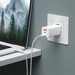 Адаптер питания Deppa USB-A + 2Type-C Power Delivery/ QC3.0 GAN 65Вт D-11443 (5В/ 3А, 9В/ 2.22А) Белый - фото 88191