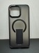 Чехол пластиковый New case magnetic + подставка для iPhone 15 Pro (6.1") черный матовый - фото 89950