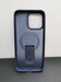 Чехол пластиковый New case magnetic + подставка для iPhone 15 Pro (6.1") синий матовый - фото 89957