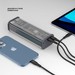 Аккумулятор внешний универсальный Deppa Turbo Crystal 30000 mAh power bank D-33660 (22.5W) прозрачный - фото 90193