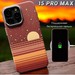 Чехол пластиковый FreeAir magnetic case + bracket iPhone 15 Pro Max (6.7") оранжевый закат - фото 90486