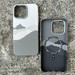 Чехол пластиковый FreeAir magnetic case + bracket iPhone 14 Pro Max (6.7") Светло-серый карбон - фото 90544