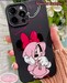 Чехол силиконовый JS Minnie для iPhone 15 Pro (6.1") Черный - фото 90563