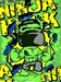 Чехол-накладка силикон MItriFON для iPhone 15 Pro Max (6.7") 0.8мм с флуоресцентным рисунком "Ninja Hulk" - фото 90580