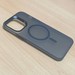 Чехол-накладка пластиковая PM Magsafe для iPhone 13 Pro Max (6.7") с силиконовыми бортами Дымчатый - фото 90628
