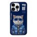 Чехол силиконовый Nimmy Friends Cool сute 2.0/ Tall Rich and Handsome для iPhone 15 Pro Max (6.7") Синий - фото 90834