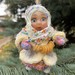 Ватная елочная игрушка "Дуняша с баранками", ручная работа - фото 91645