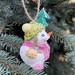 Ватная елочная игрушка "Снеговик с елочкой", ручная работа - фото 91666