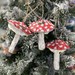 Ватная елочная игрушка НАБОР "Мухоморчики", ручная работа - фото 91680