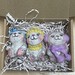 Ватная елочная игрушка НАБОР "Зайчата", ручная работа - фото 91674
