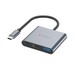 Переходник Deppa Type-C adapter Хаб 3в1 (73138) 87 Вт (PD, USB3.0, HDMI) для Mac/ Windows Серый - фото 92344