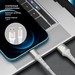 Дата-кабель USB Deppa Armor Usb - Ligtning (72519) 2.4A (1м) нейлон, белый - фото 92350