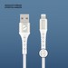 Дата-кабель USB Deppa Armor Usb - Ligtning (72519) 2.4A (1м) нейлон, белый - фото 92351