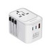 Адаптер сетевой для путешествий Deppa GaN 45W (11452) PD 3.0, QC 3.0 (2Type-C + USB-A) белый - фото 92422