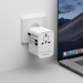 Адаптер сетевой для путешествий Deppa GaN 45W (11452) PD 3.0, QC 3.0 (2Type-C + USB-A) белый - фото 92425
