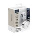 Адаптер сетевой для путешествий Deppa GaN 45W (11452) PD 3.0, QC 3.0 (2Type-C + USB-A) белый - фото 92428