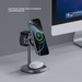 Беспроводное зарядное устройство Deppa QI2 EVO Power 3в1 (D-23169) для Apple/ Samsung, Графит - фото 92607