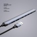 Переходник-адаптер Deppa USB-хаб 7в1 USB-A 3.0 +2USB-A 2.0 +4 Type-C (73144) 0.15м Графитовый - фото 92750